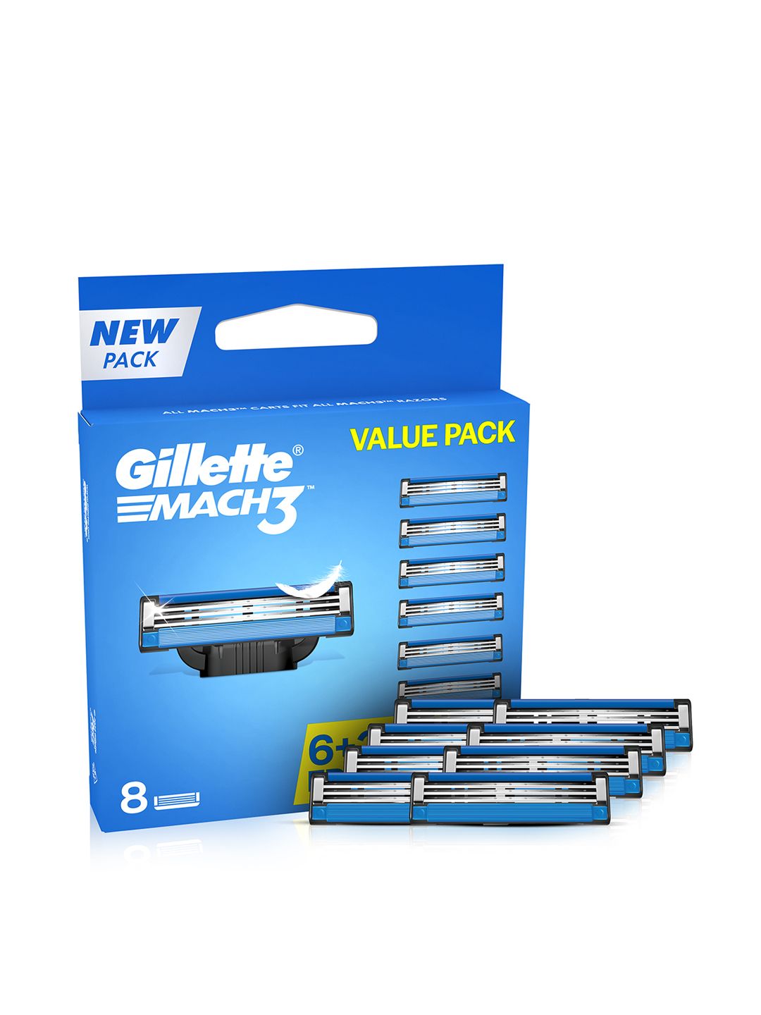 Buy Gillette Men Set of 8 Mach 3 Manual Shaving Razor Blades