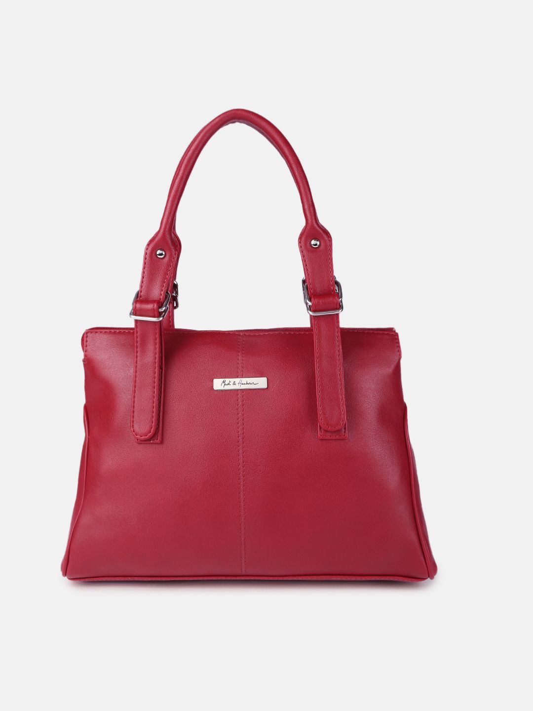 Mast & Harbour Red Solid Regular Structured Shoulder Bag Price in India