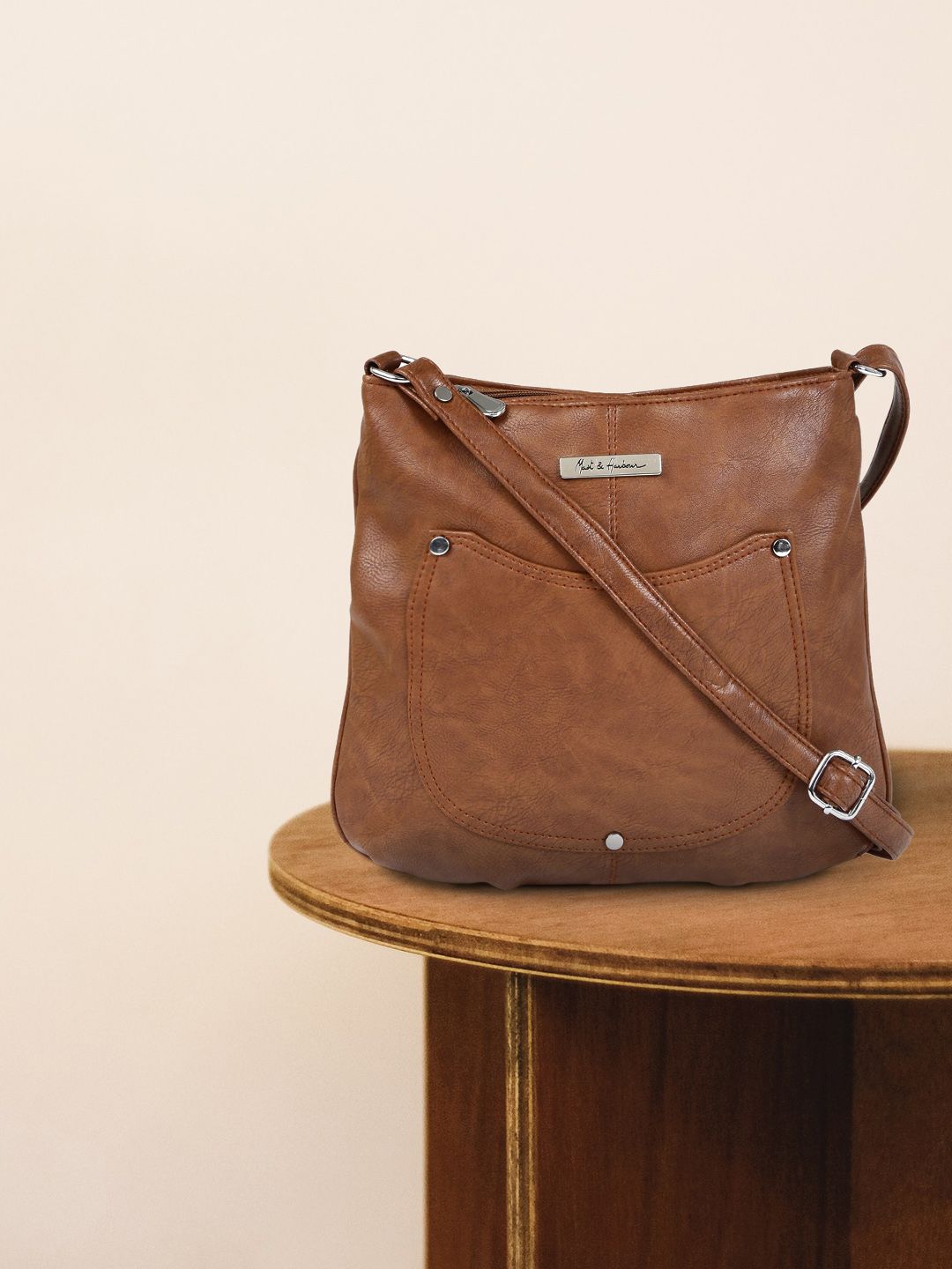 Mast & Harbour Tan Brown Sling Bag Price in India