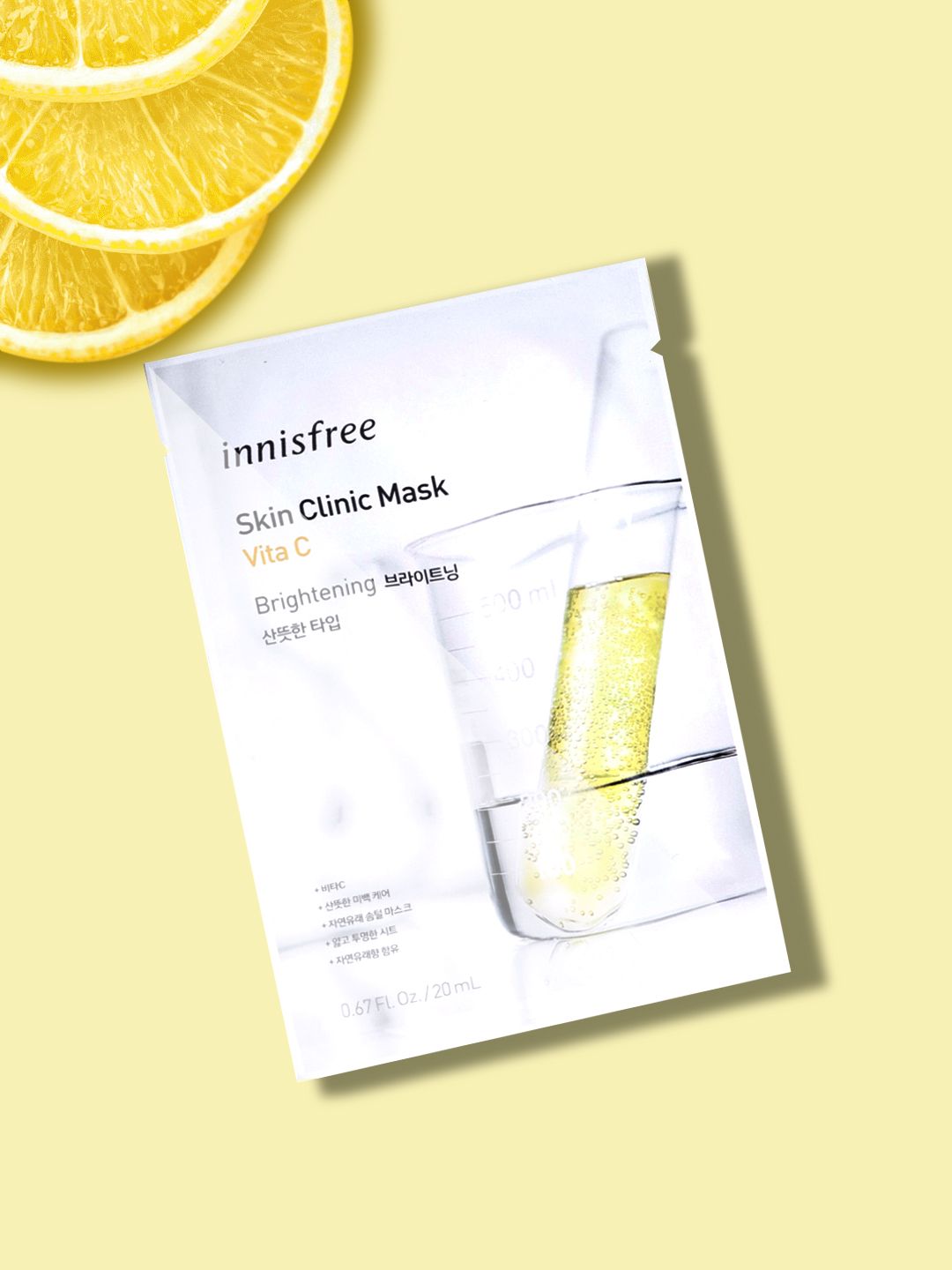 Innisfree Unisex Vita C Brightening Skin Clinic Mask with Hydrogenated Castor Oil 20 ml