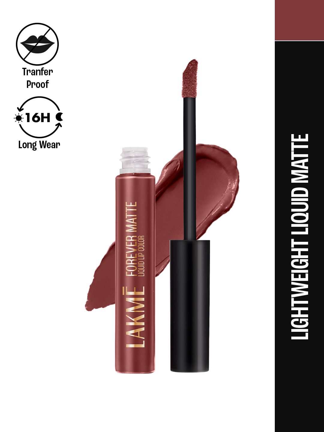 Lakme Forever Matte Lightweight & Transferproof 16Hr Liquid Lipstick 5.6ml - Nude Dream
