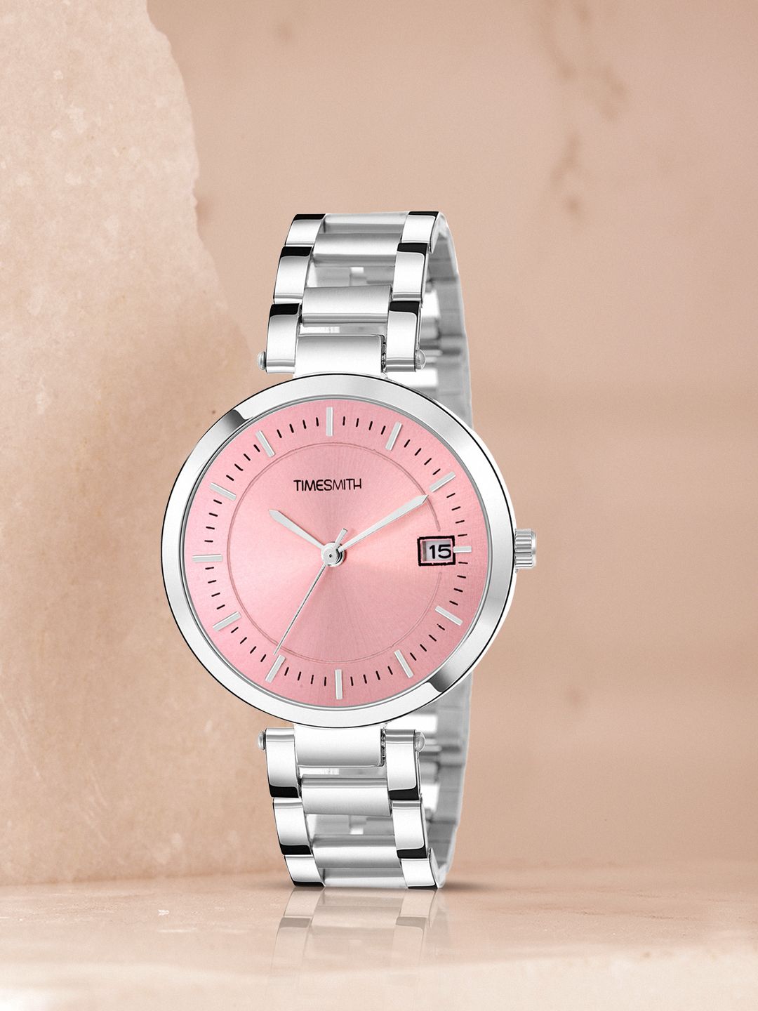 TIMESMITH Women Pink & Silver-Toned Analogue Watch TSC-099 ktd1 Price in India