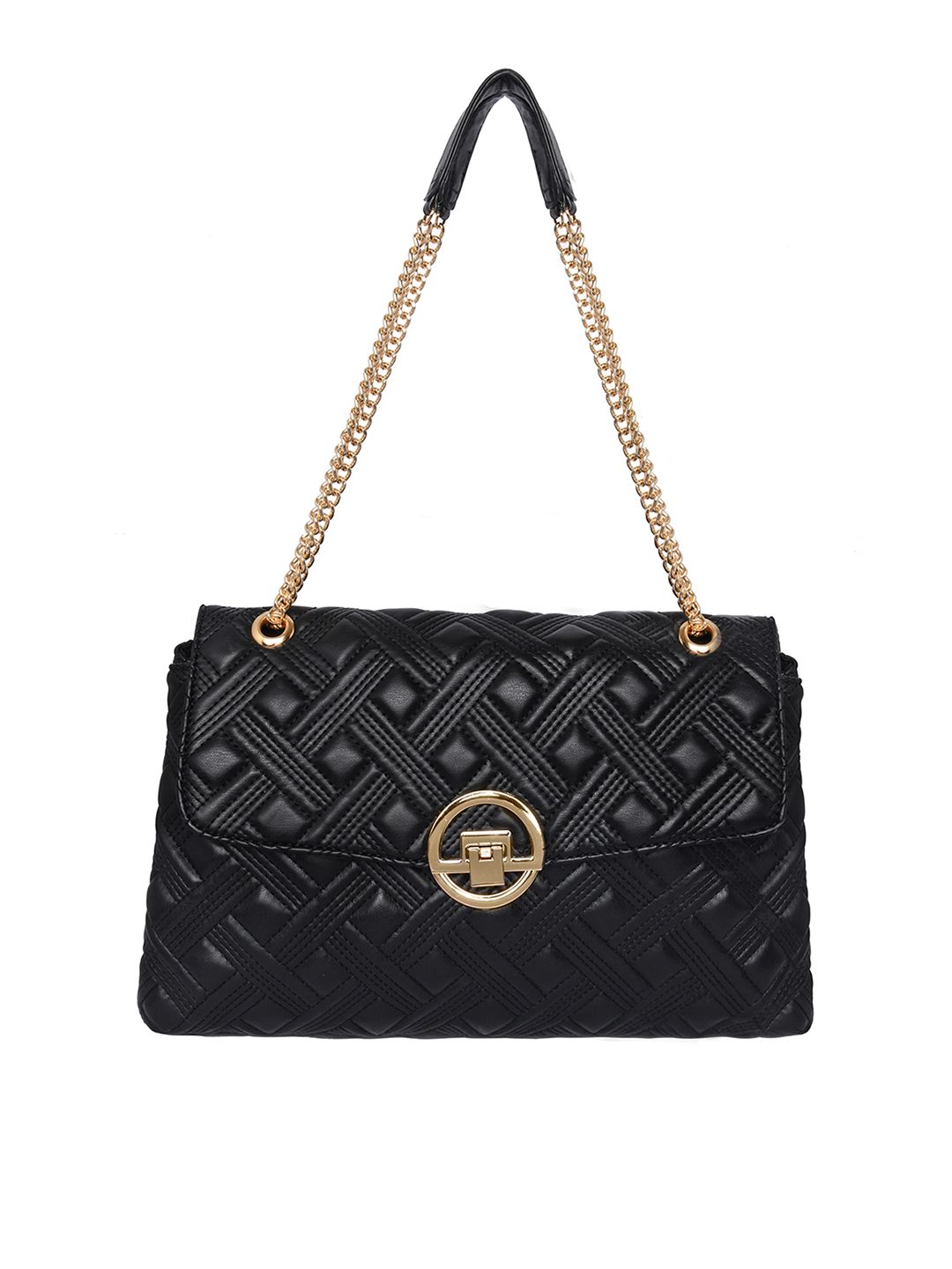 Accessorize Black Quilted Shoulder Bag Price in India