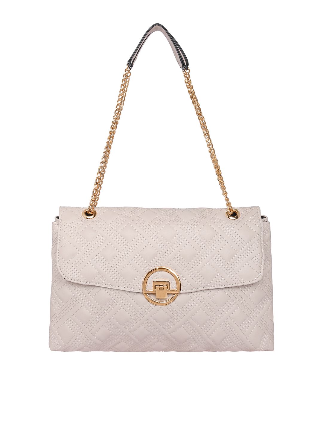 Accessorize Cream-Coloured Quilted Shoulder Bag Price in India