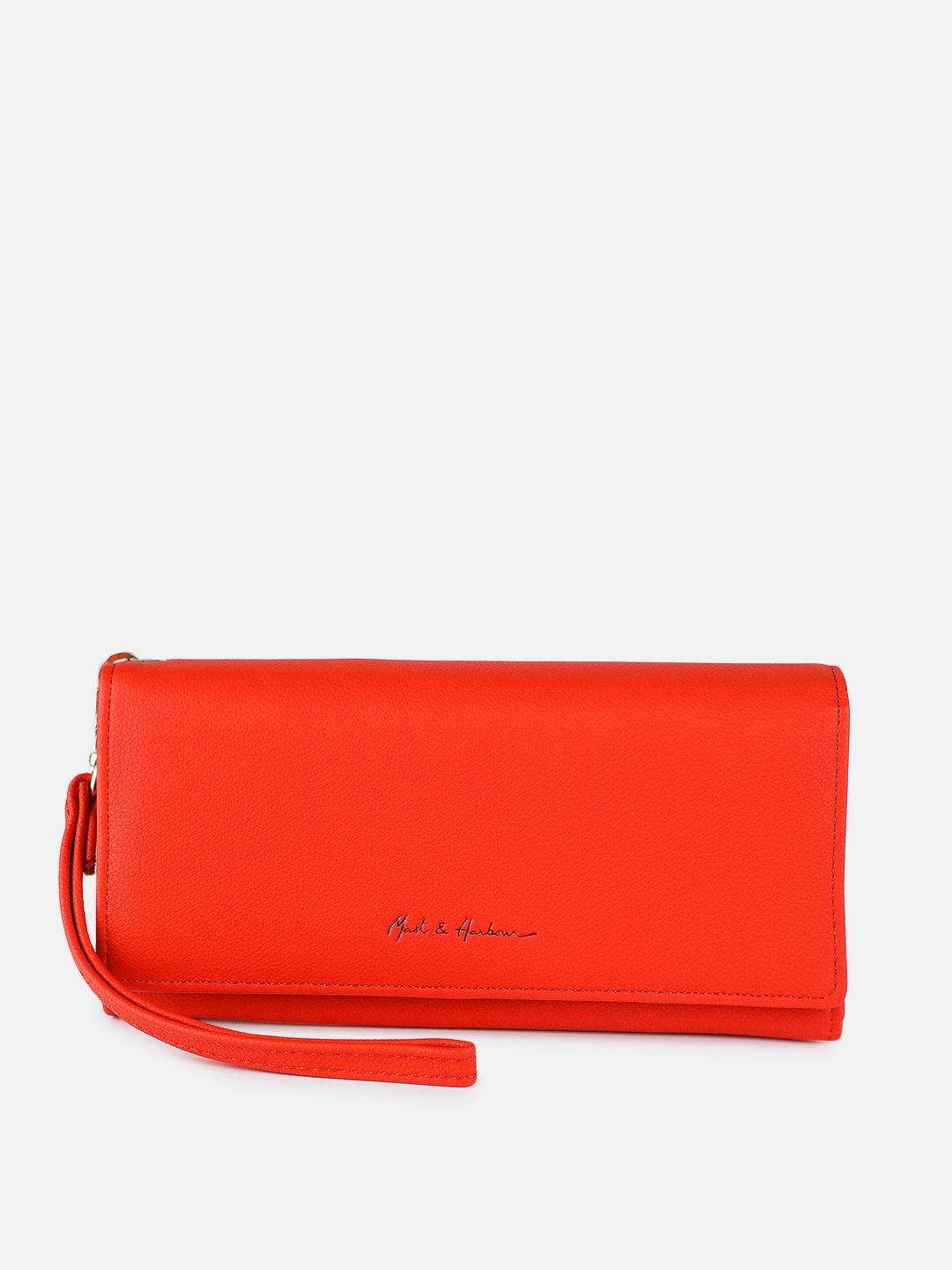 Mast & Harbour Women Red Solid Two Fold Wallet Price in India