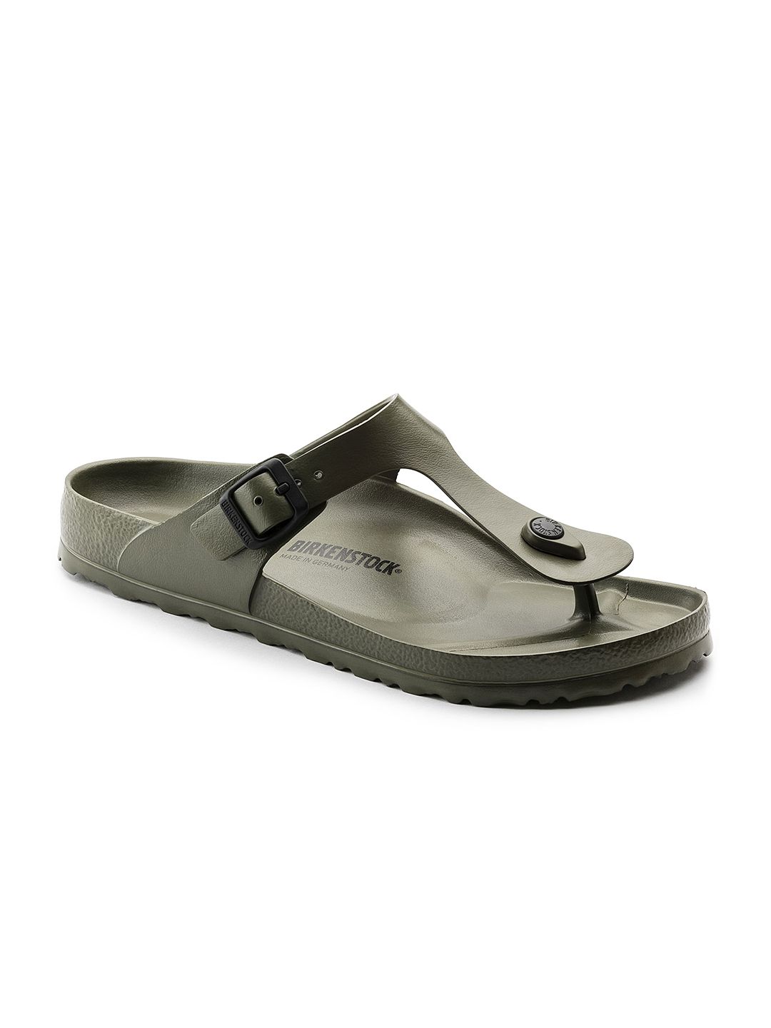 Birkenstock Unisex Olive Green Solid Gizeh Essentials EVA Regular Width Flip-Flops Price in India