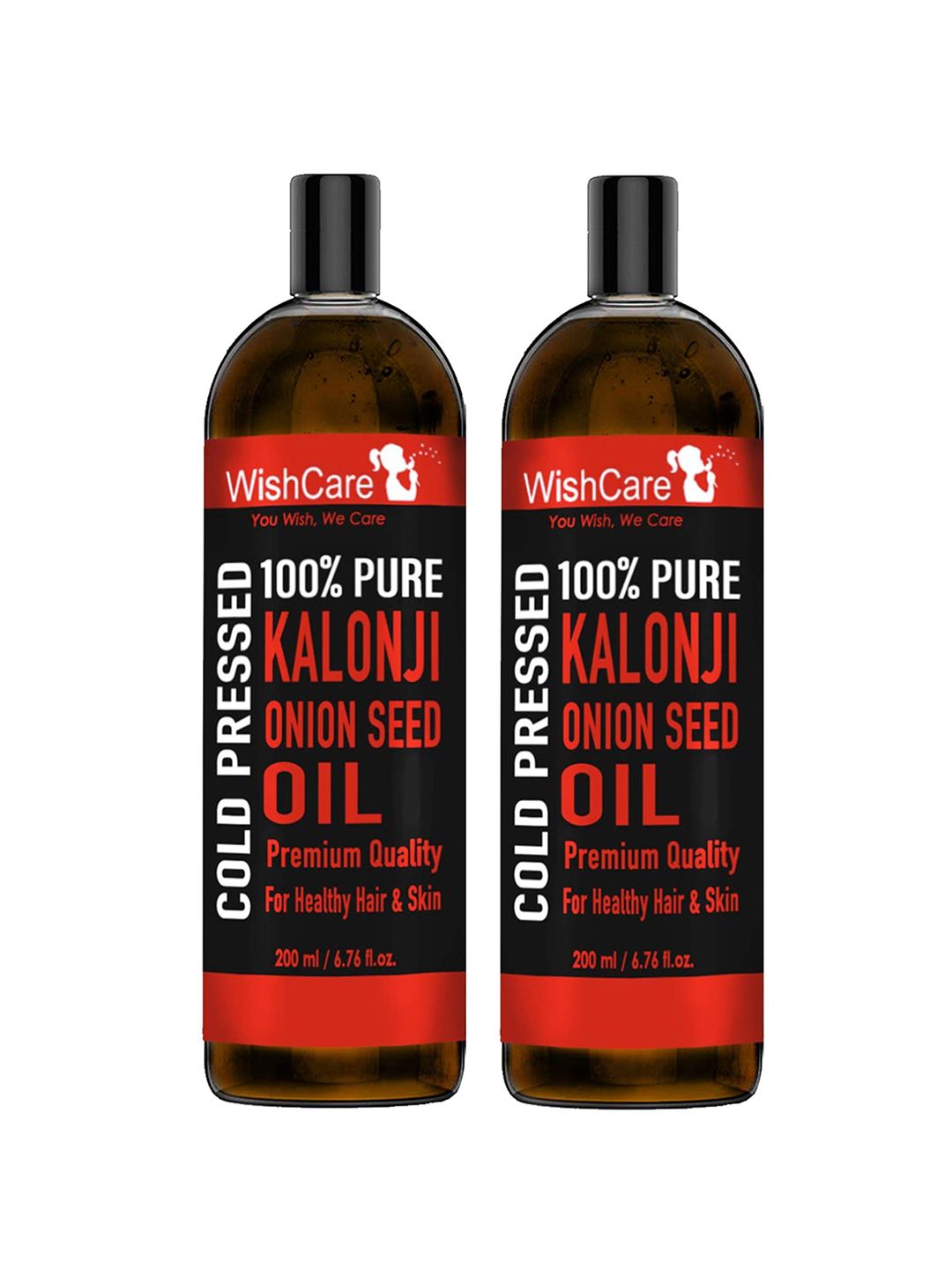 WishCare Pack of 2 Cold Pressed Kalonji Black Seed Oil - 200 Ml Price in India