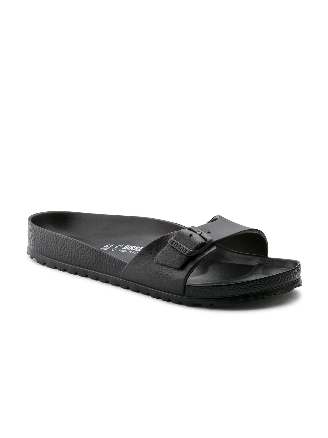 Birkenstock Women Black Solid Lightweight Waterproof Madrid EVA Open Toe Narrow Width Flats Price in India