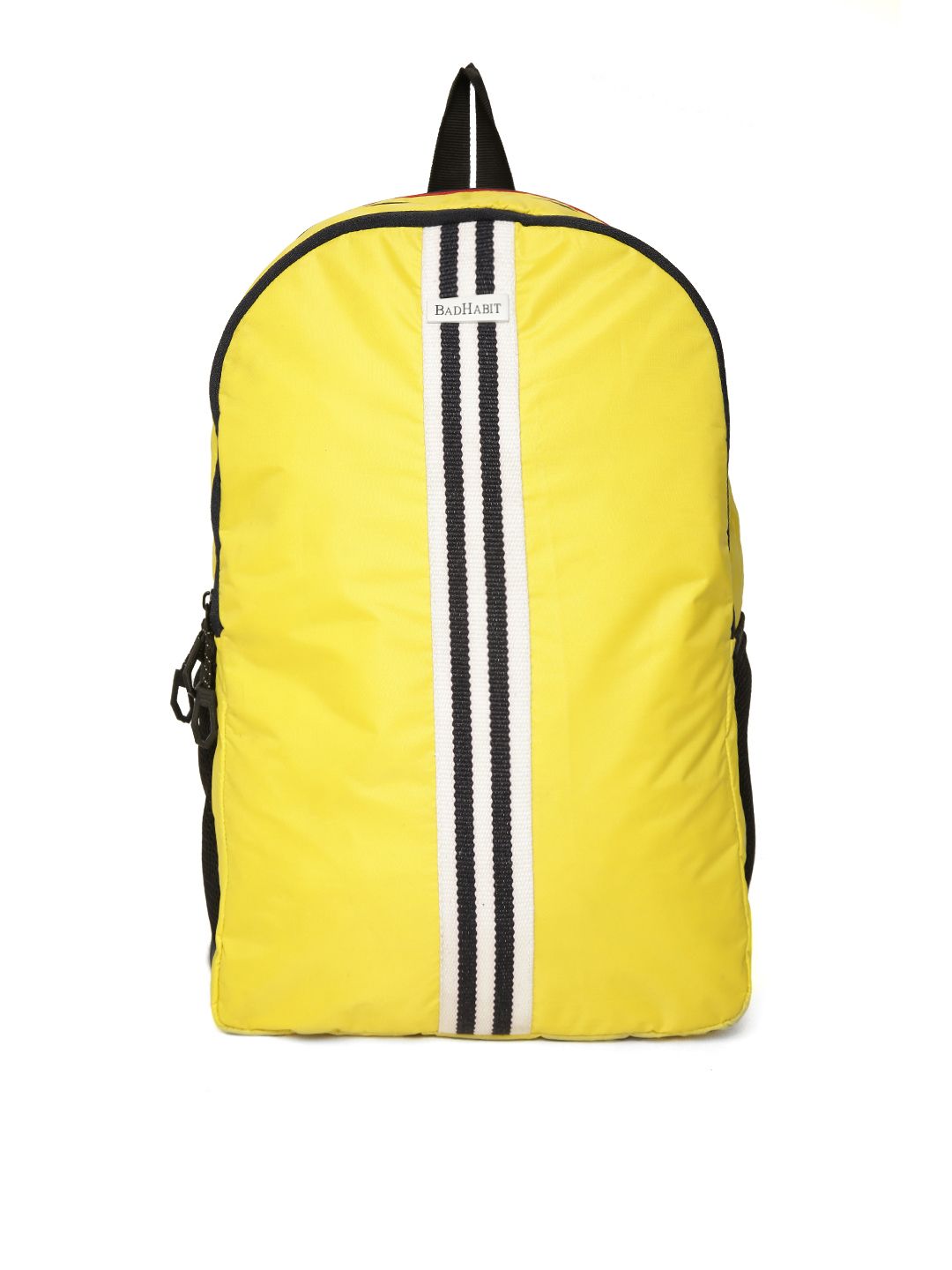 BAD HABIT Unisex Yellow Solid Backpack Price in India