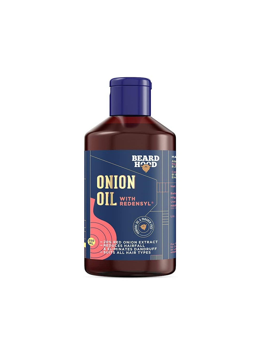 Beardhood Onion Oil with Redensyl for Hair Growth & Anti-Hairfall 250 ml Price in India