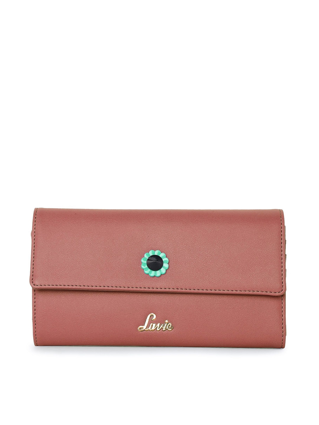 Lavie Women Pink Solid Three Fold Wallet Price in India