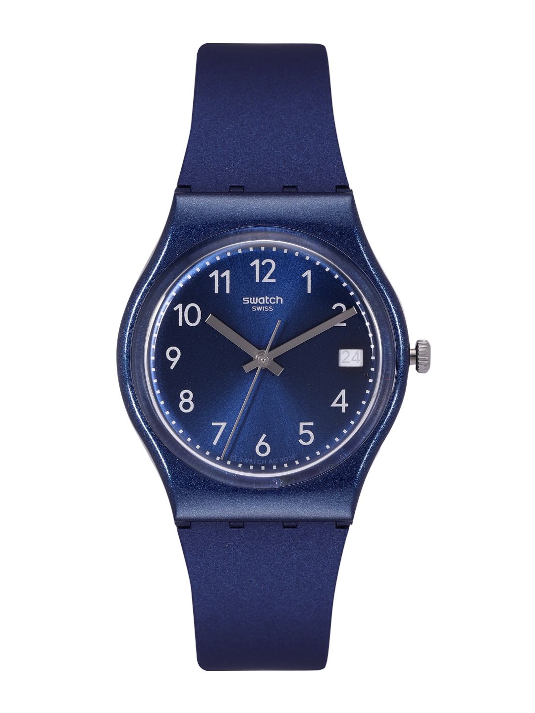 Swatch SwatchEssentials Unisex Navy Blue Water Resistant Analogue Watch GN416 Price in India
