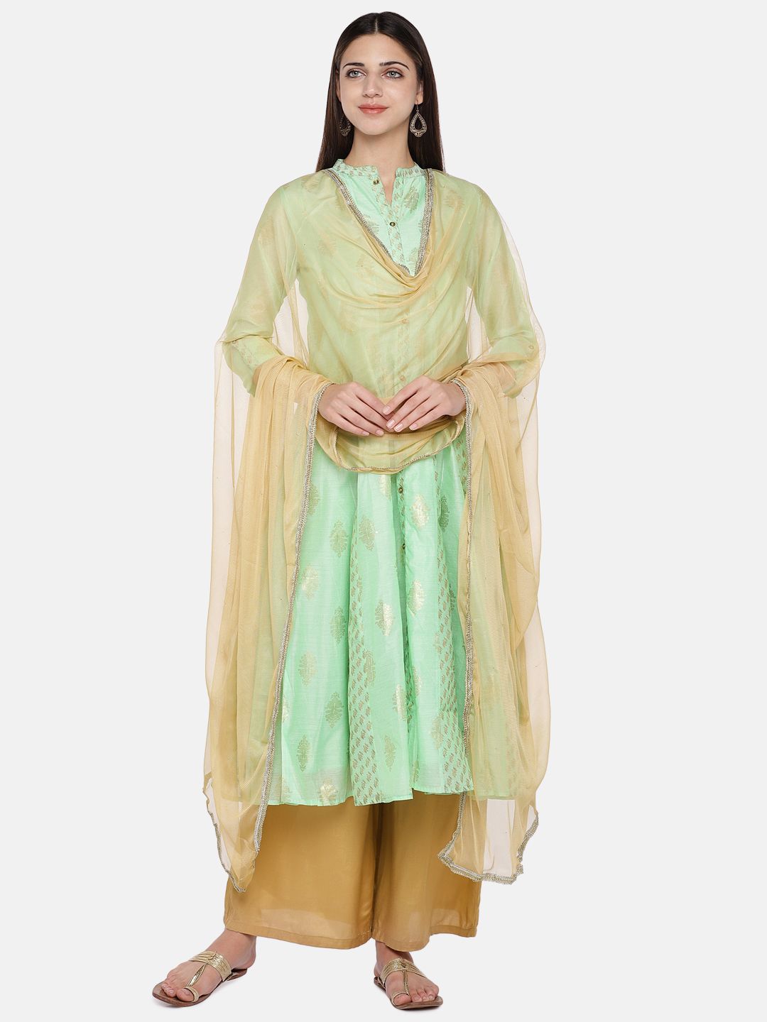 Ethnicity Beige Solid Dupatta