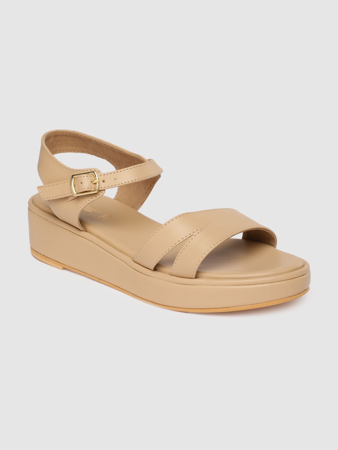 Roadster Women Beige Solid Sandals Price in India