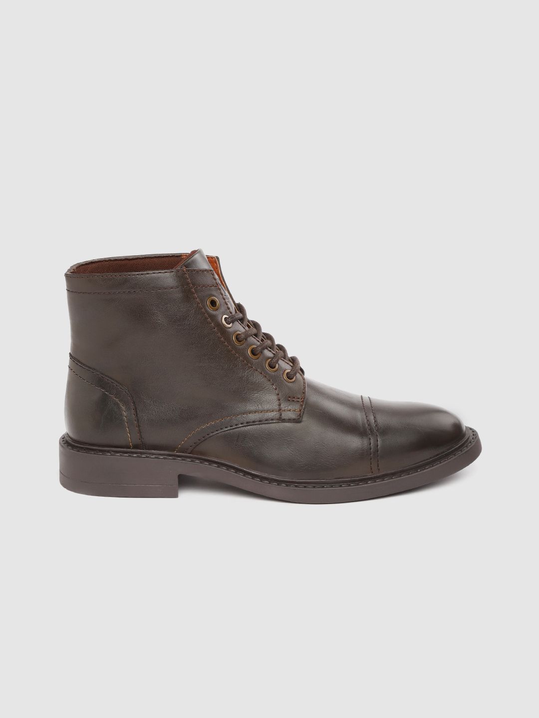 Roadster Men Brown Solid Flat Boots