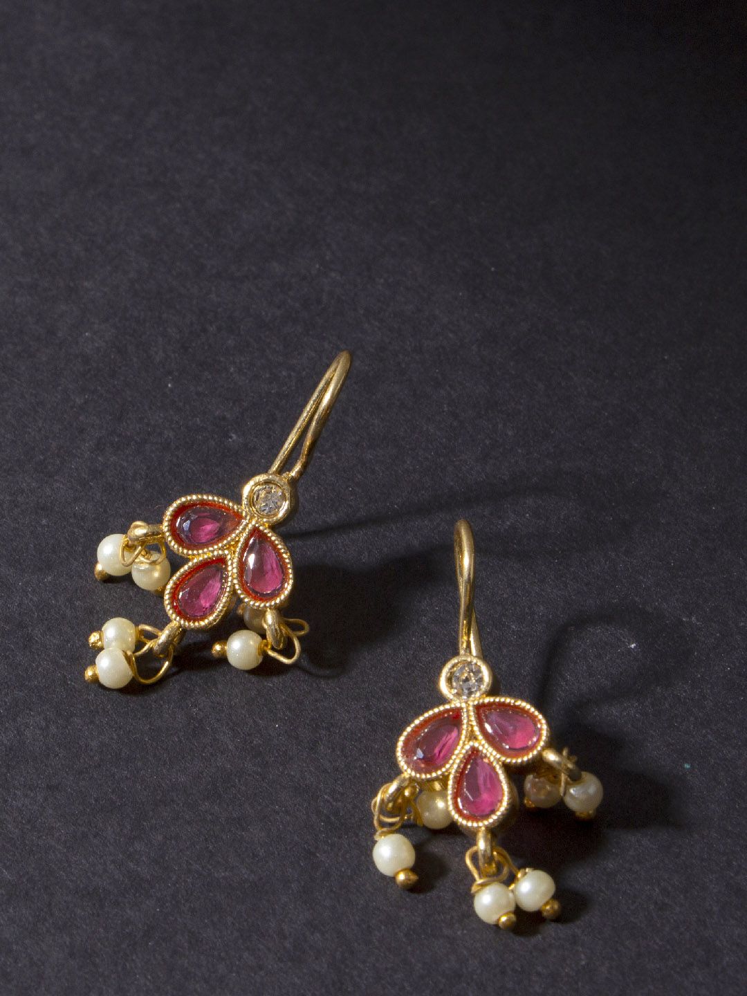 AccessHer Pink & Gold-Plated Classic Ear Cuff Price in India