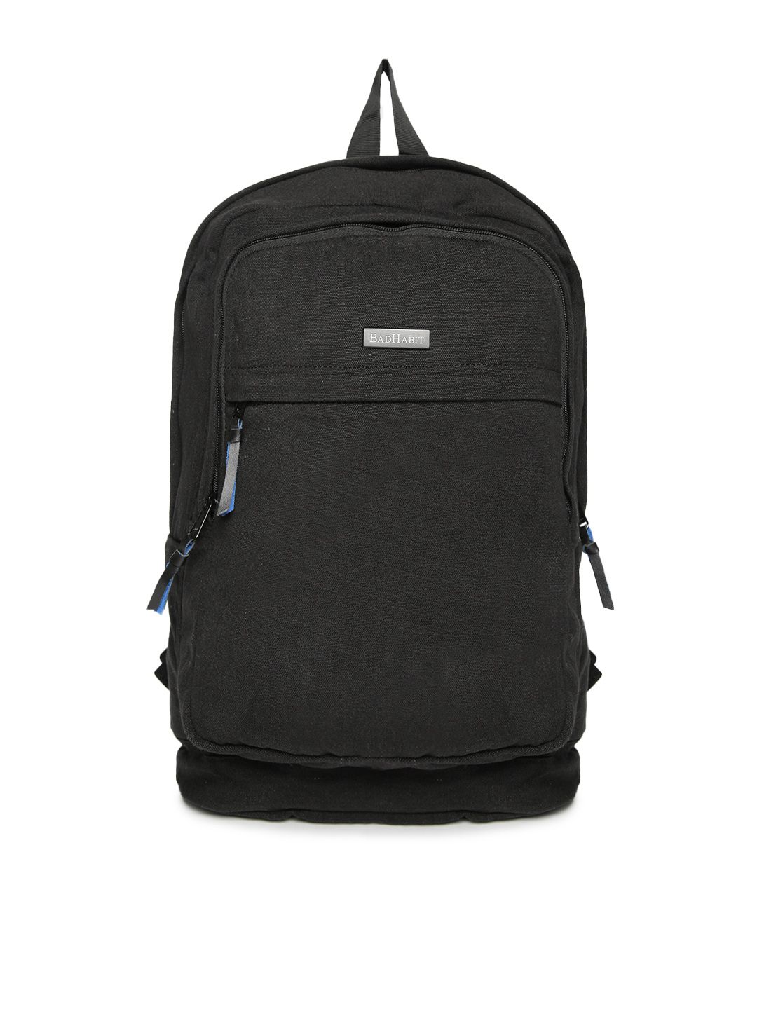 BAD HABIT Unisex Black Solid Backpack Price in India