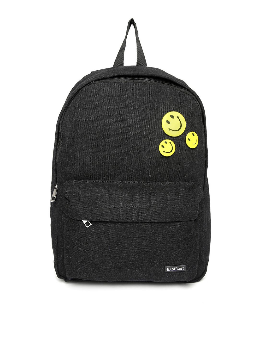 BAD HABIT Unisex Black Solid Backpack Price in India