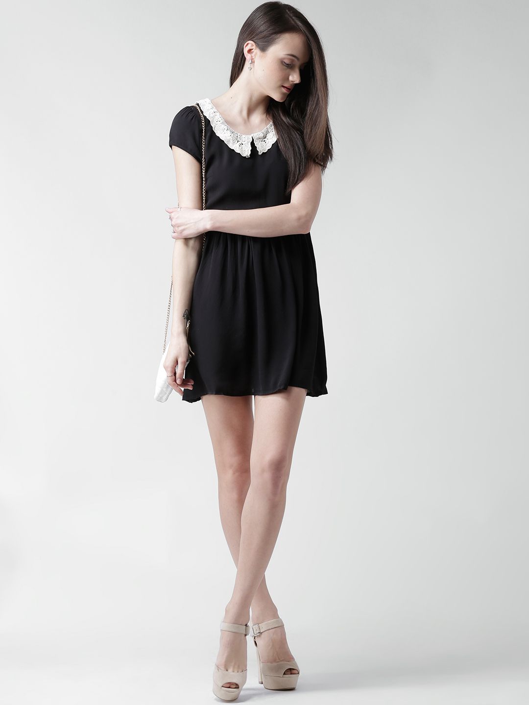 Buy FOREVER 21 Black Fit & Flare Dress - Dresses for Women 1129508 | Myntra