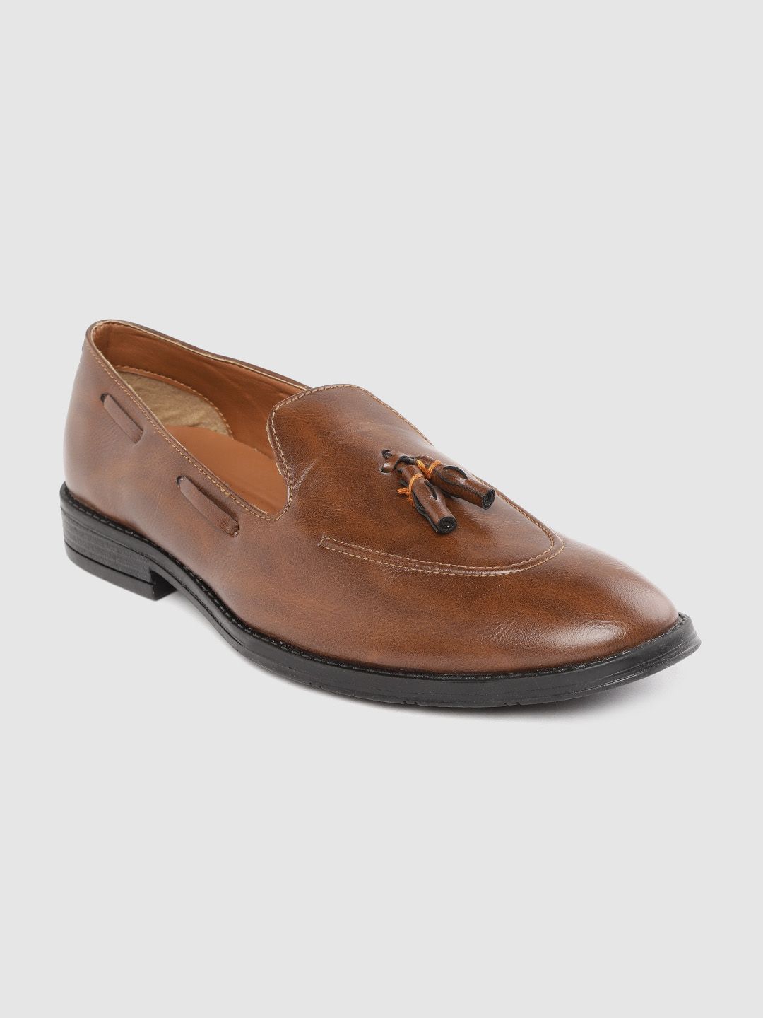 INVICTUS Men Brown Solid Semiformal Slip-Ons