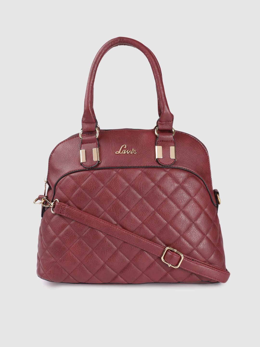 Lavie Burgundy Quilted MARJORIE Handheld Bag Price in India