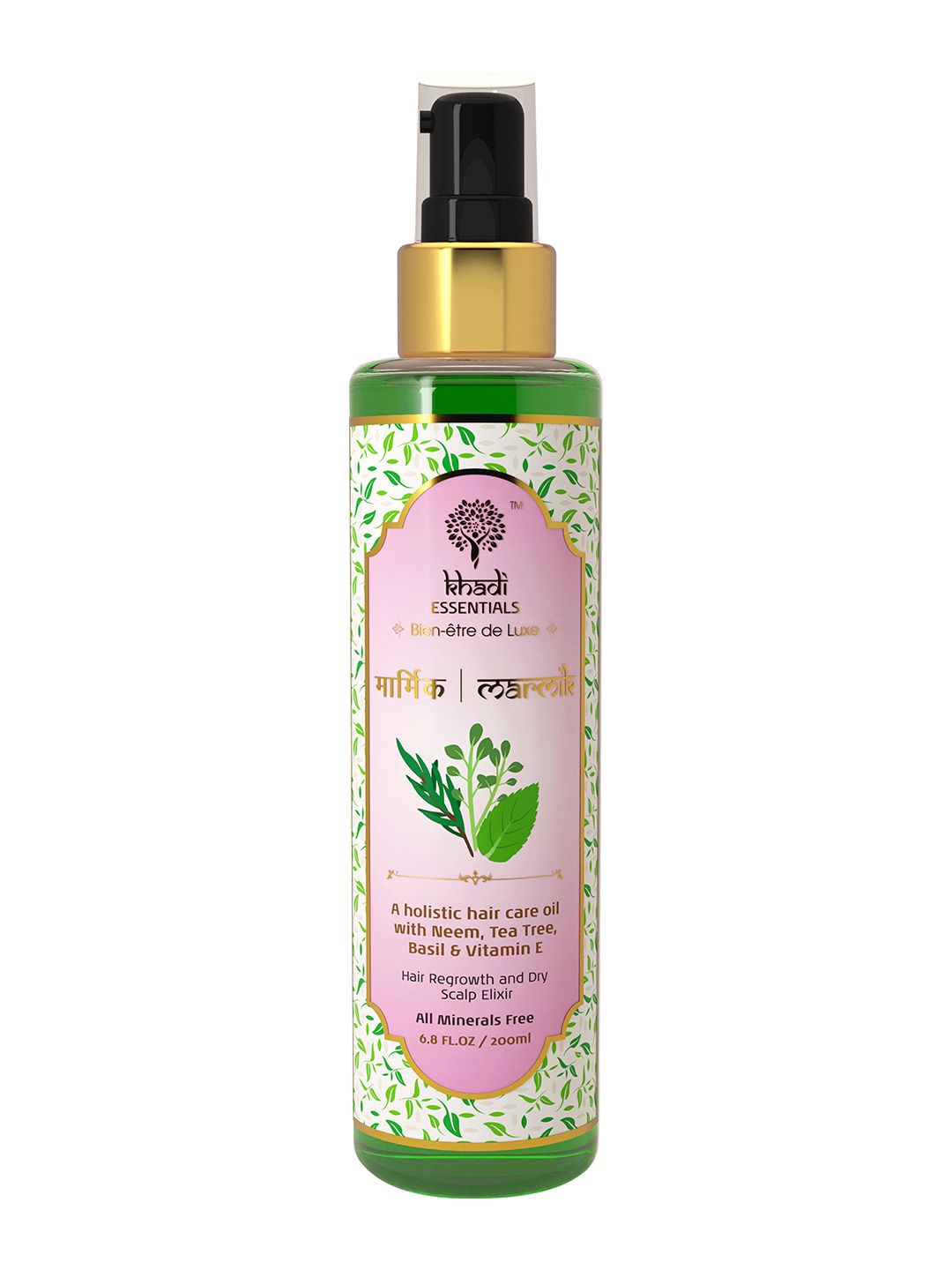 Khadi Essentials Methi Hair Oil with Neem Tea Tree Basil Vitamin E For Anti Dandruff 200ml Price in India