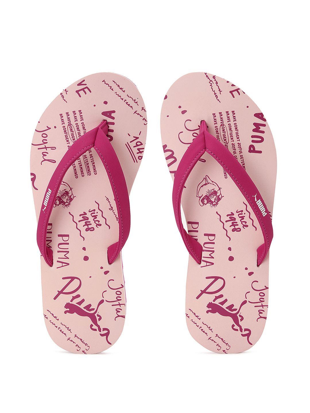Puma Women Pink Printed Thong Flip-Flops Price in India