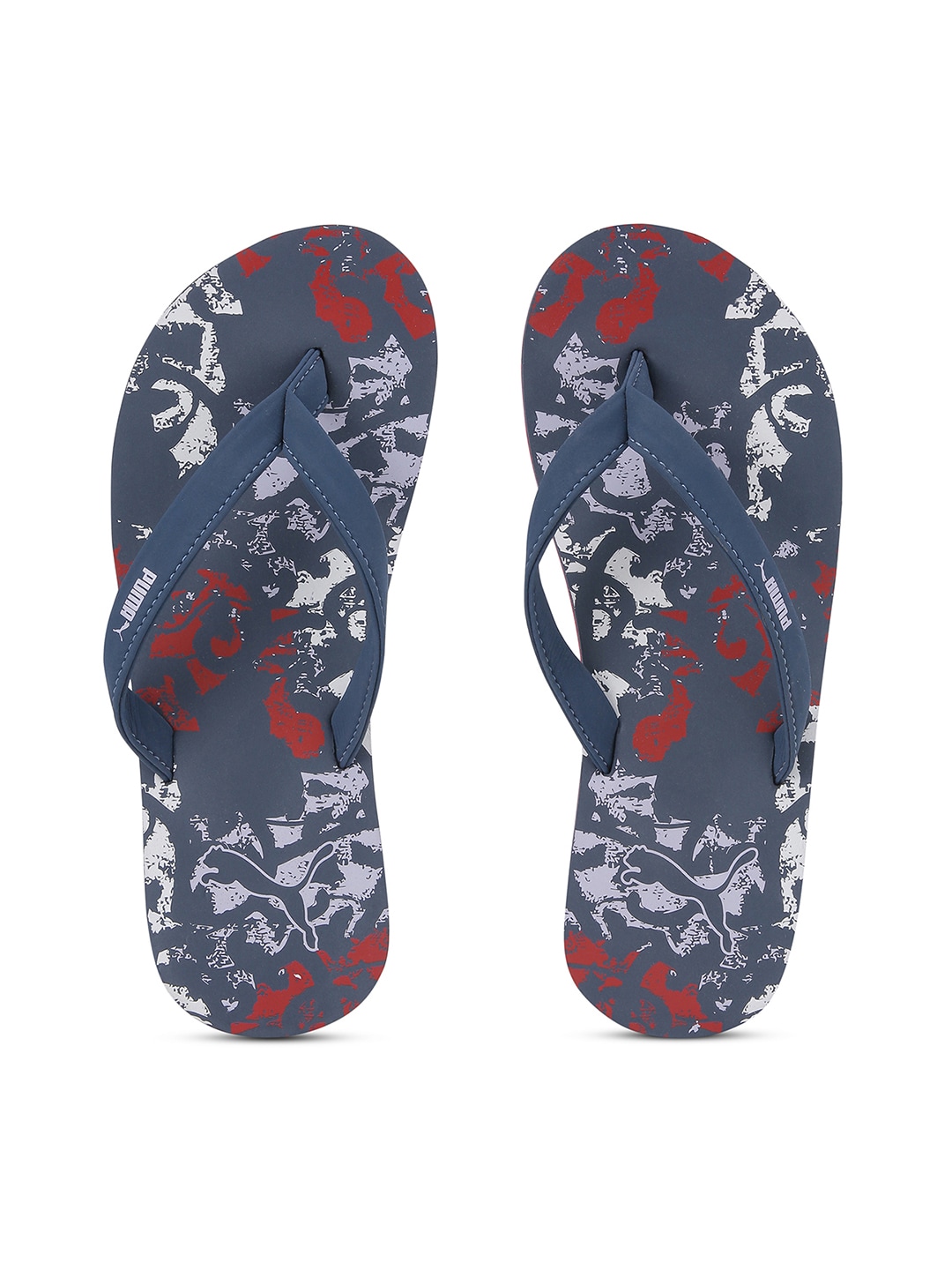 Puma Women Blue Red Printed Ronni v3 Thong Flip-Flops Price in India