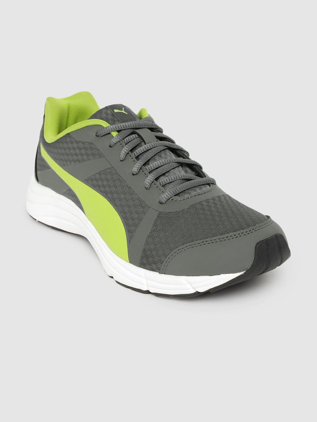 Puma Men Grey & Green Printed Voyager IDP Running Shoes