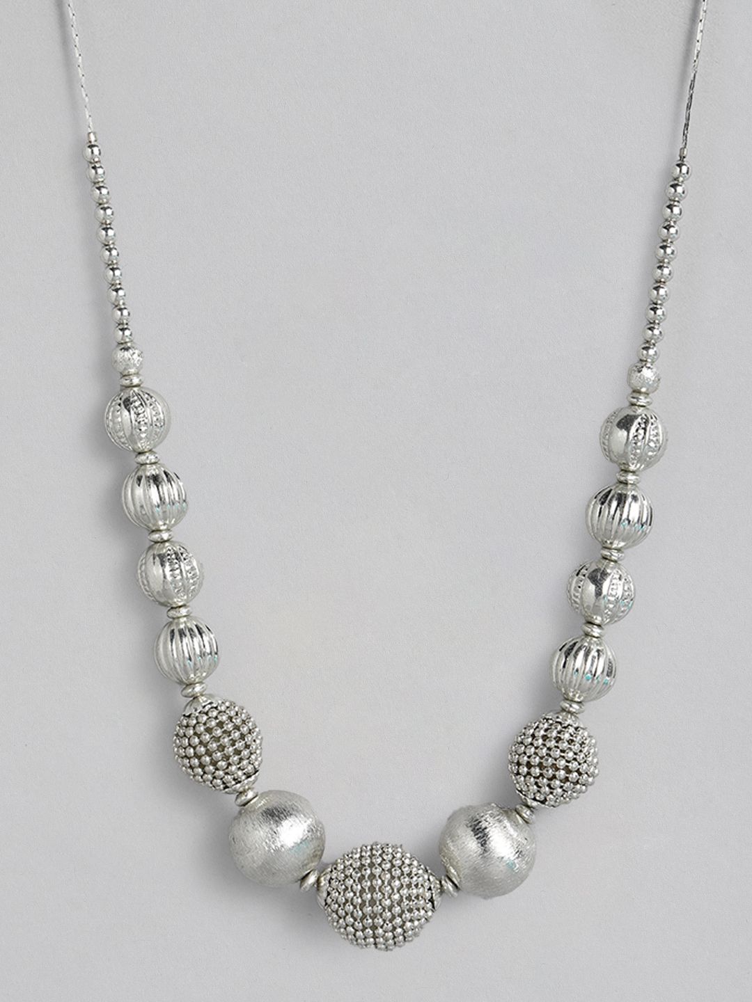 Accessorize Silver-Toned Seedbead Necklace Price in India