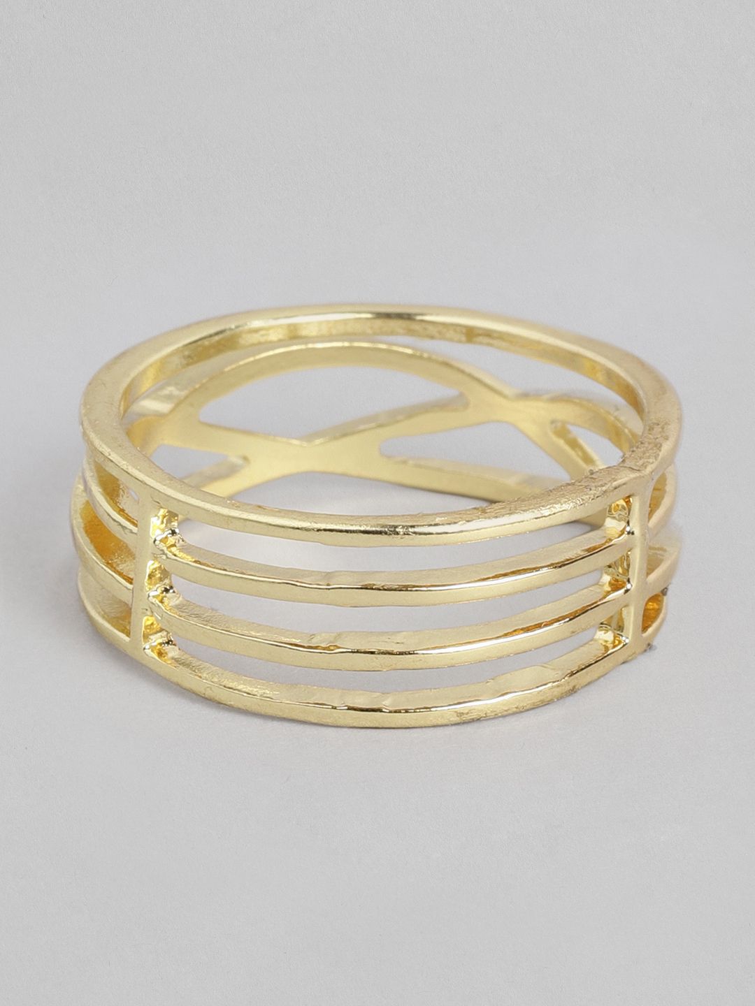 Accessorize Gold-Toned Lattice Design Finger Ring Price in India