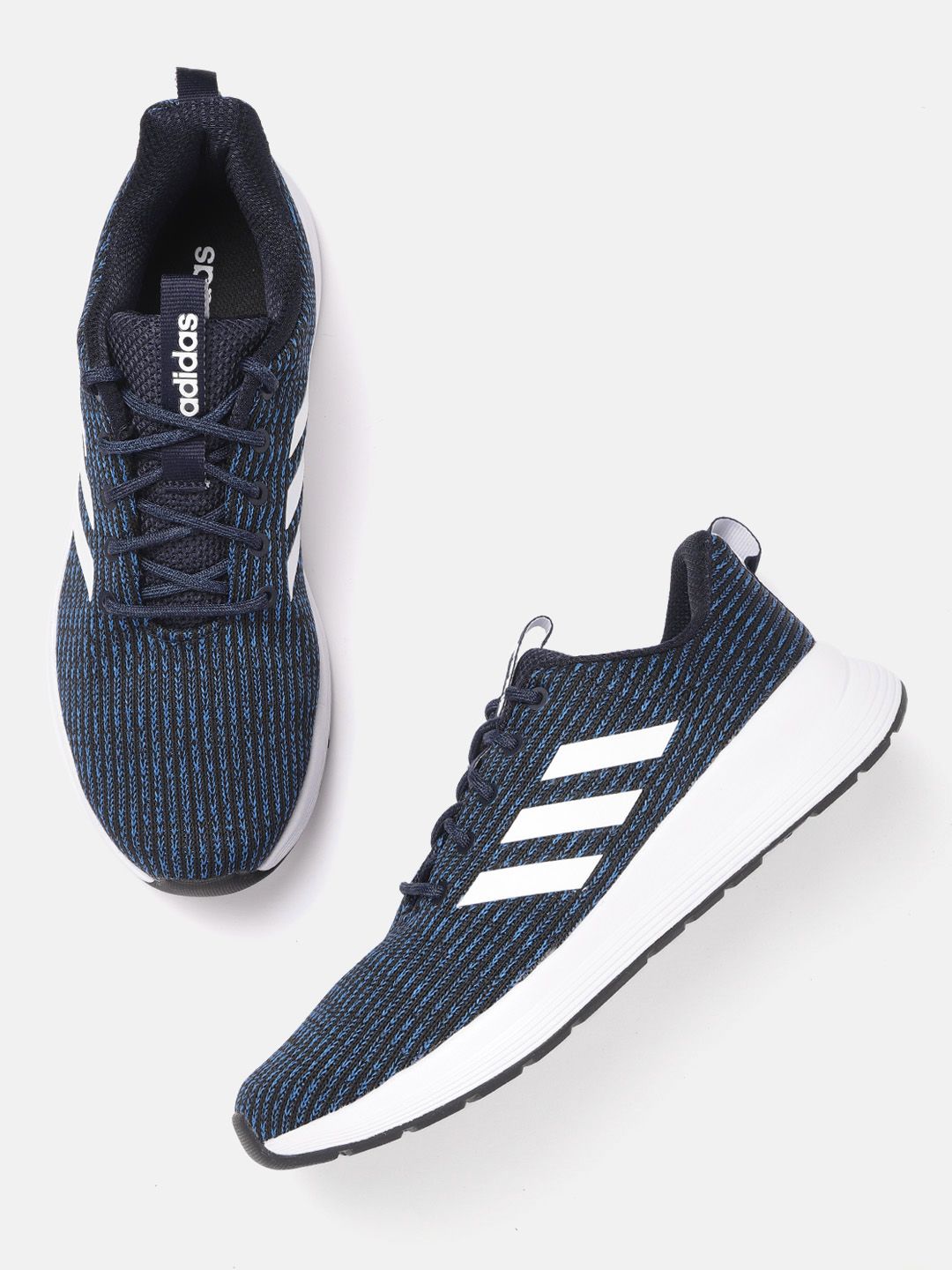 ADIDAS Men Blue Woven Design Supervega Running Shoes