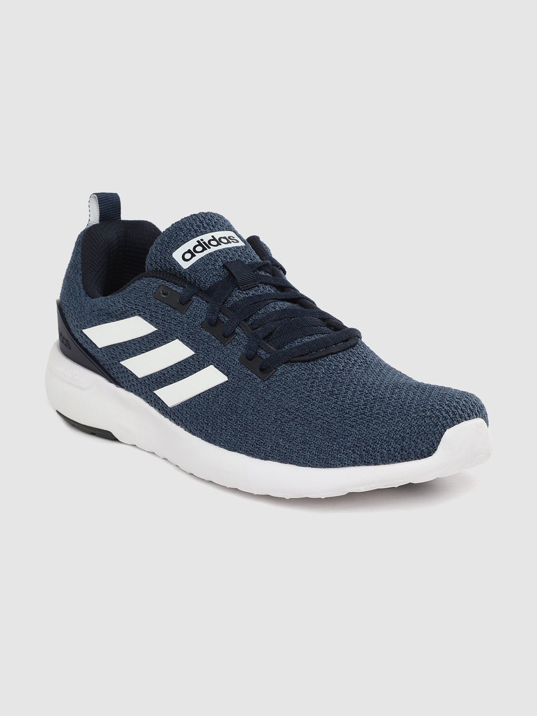 ADIDAS Men Navy Blue & White Blazerunner Woven Design Sneakers