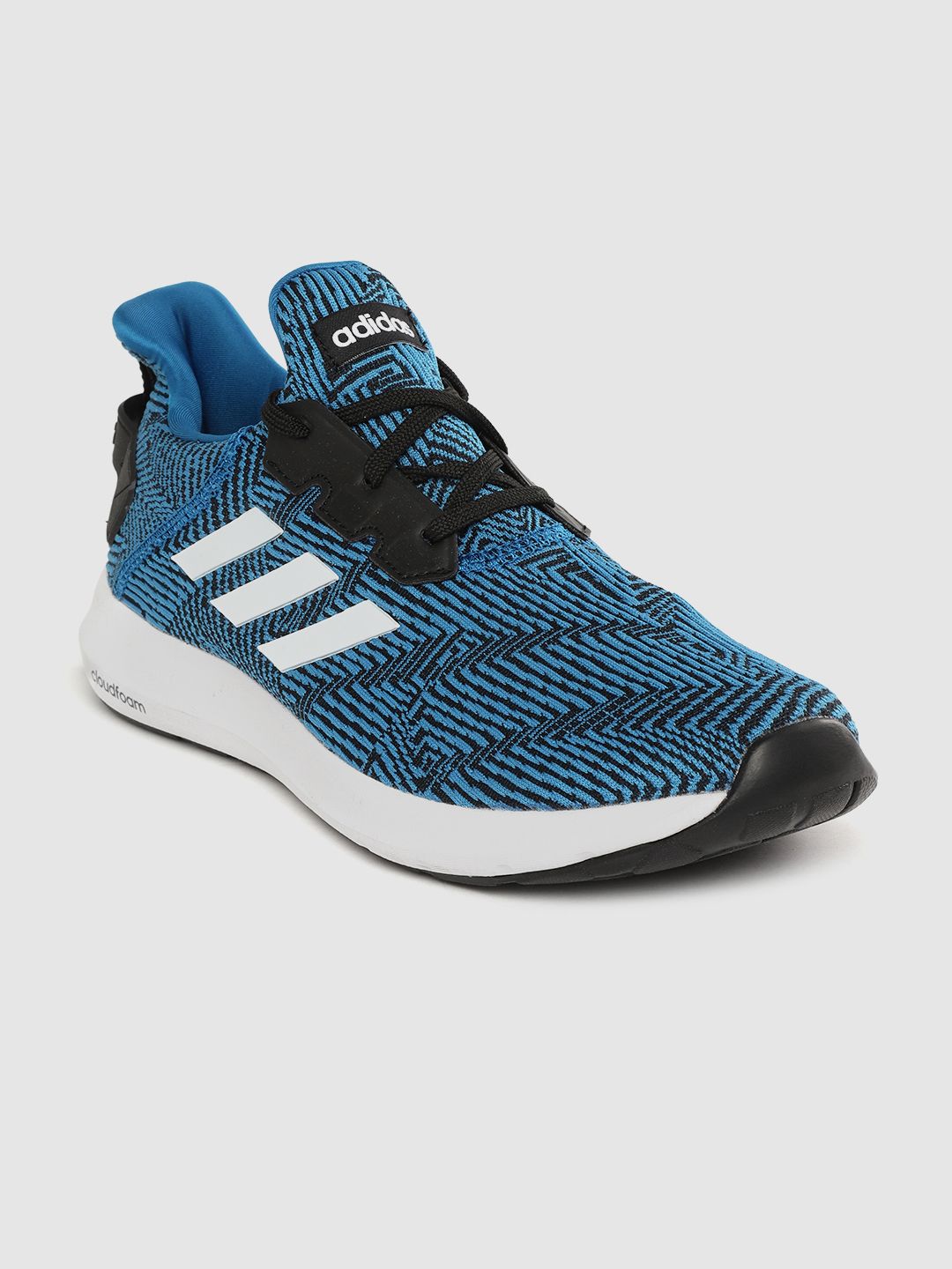 ADIDAS Men Blue & Black Nepton 2.0 Woven Design Running Shoes