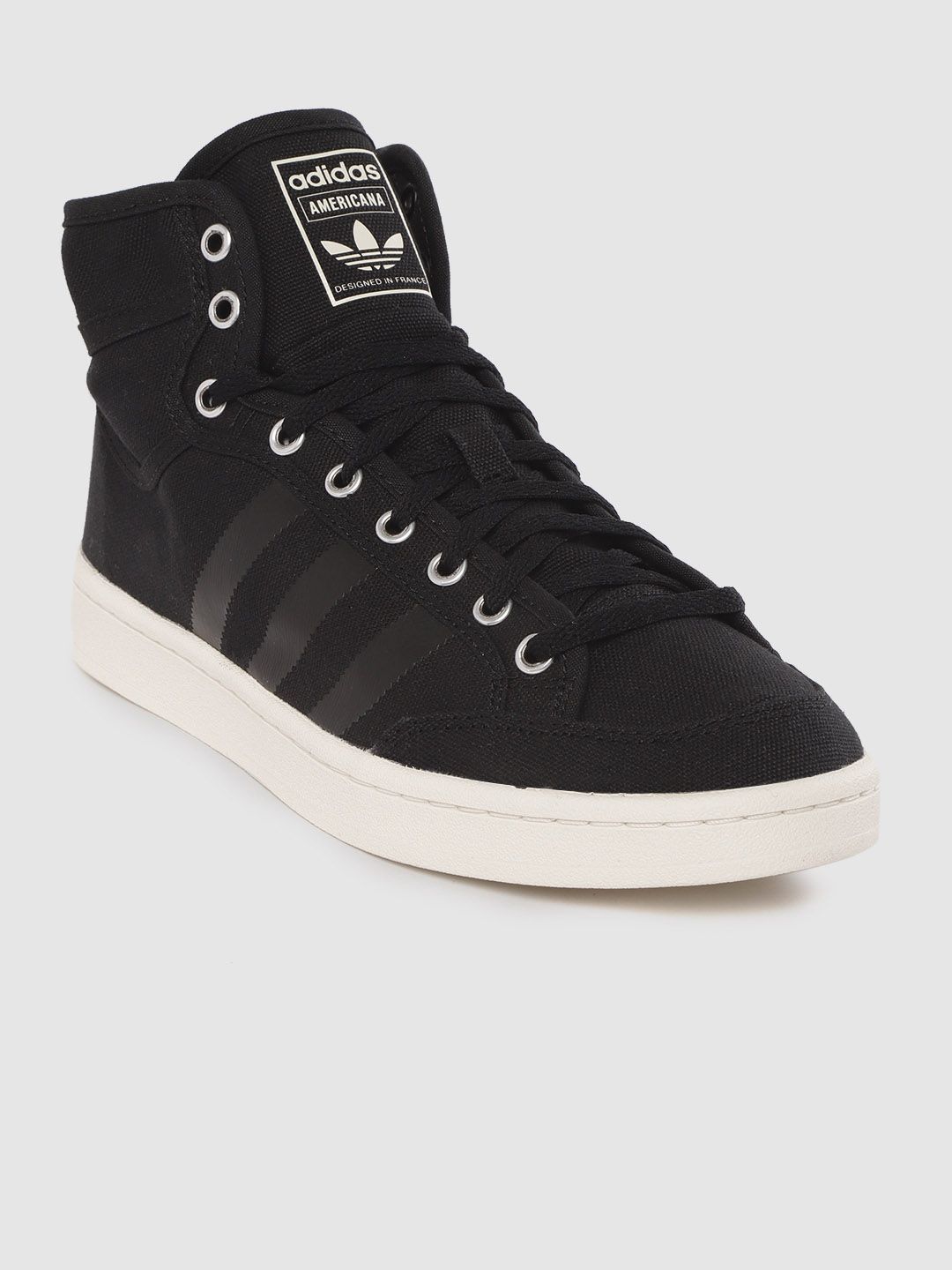 ADIDAS Originals Men Black Solid Mid Top Americana Decon Sneakers