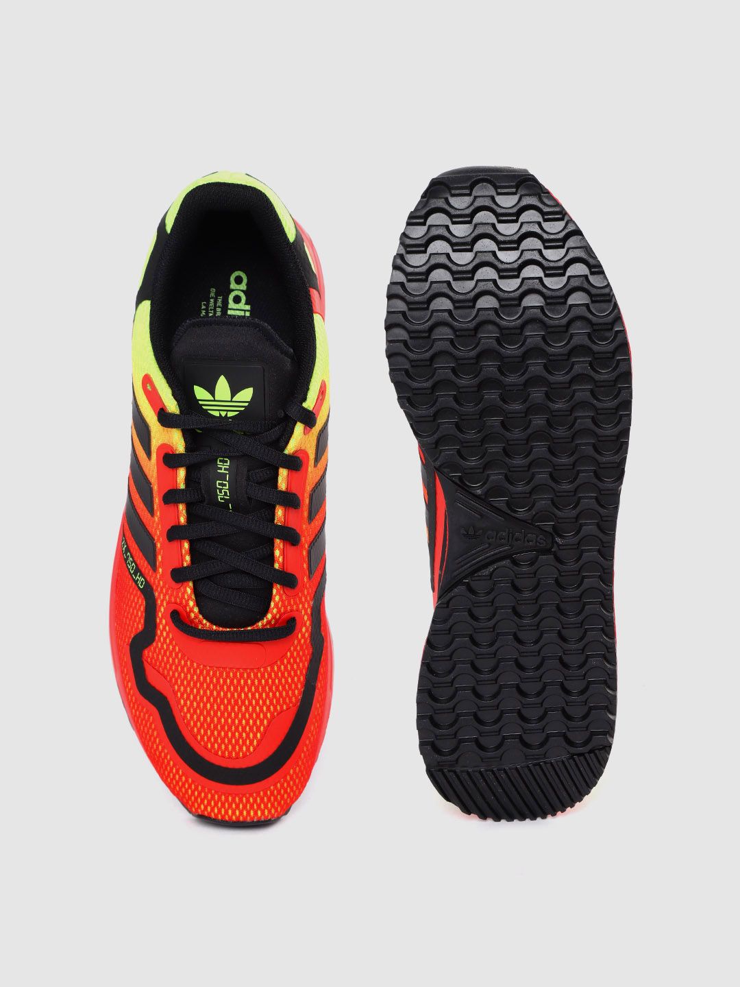 Buy ADIDAS Originals Men Orange & Fluorescent Green ZX 750 HD