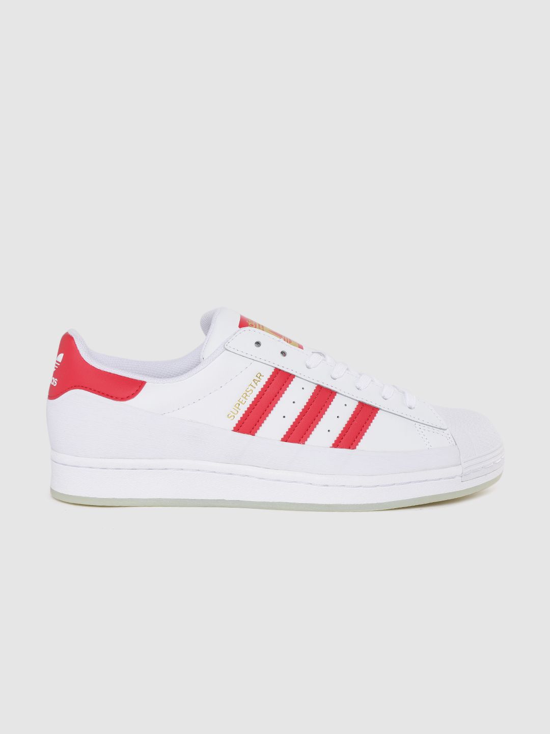 Buy ADIDAS Originals Men White & Red Solid Leather Superstar MG Sneakers -  Casual Shoes for Men 11353526 | Myntra