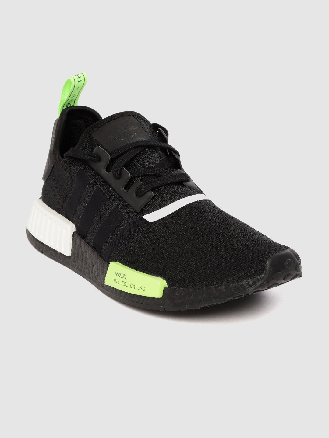 ADIDAS Originals Men Black Woven Design NMD R1 Sneakers