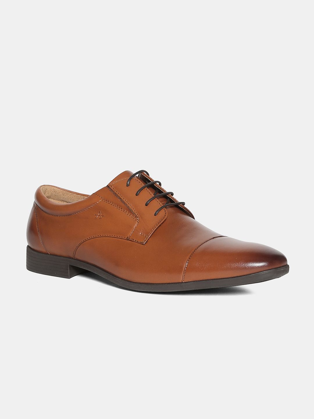Arrow Men Tan Brown Leather Formal Derbys