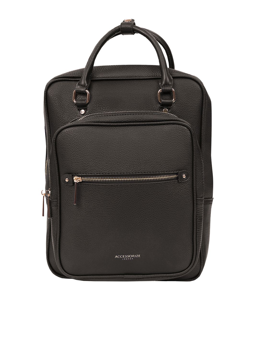 Accessorize Women Black Solid Harriet Backpack Price in India