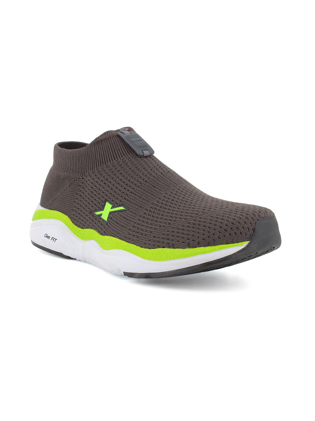 Sparx Men Grey & Green Mesh Walking Shoes