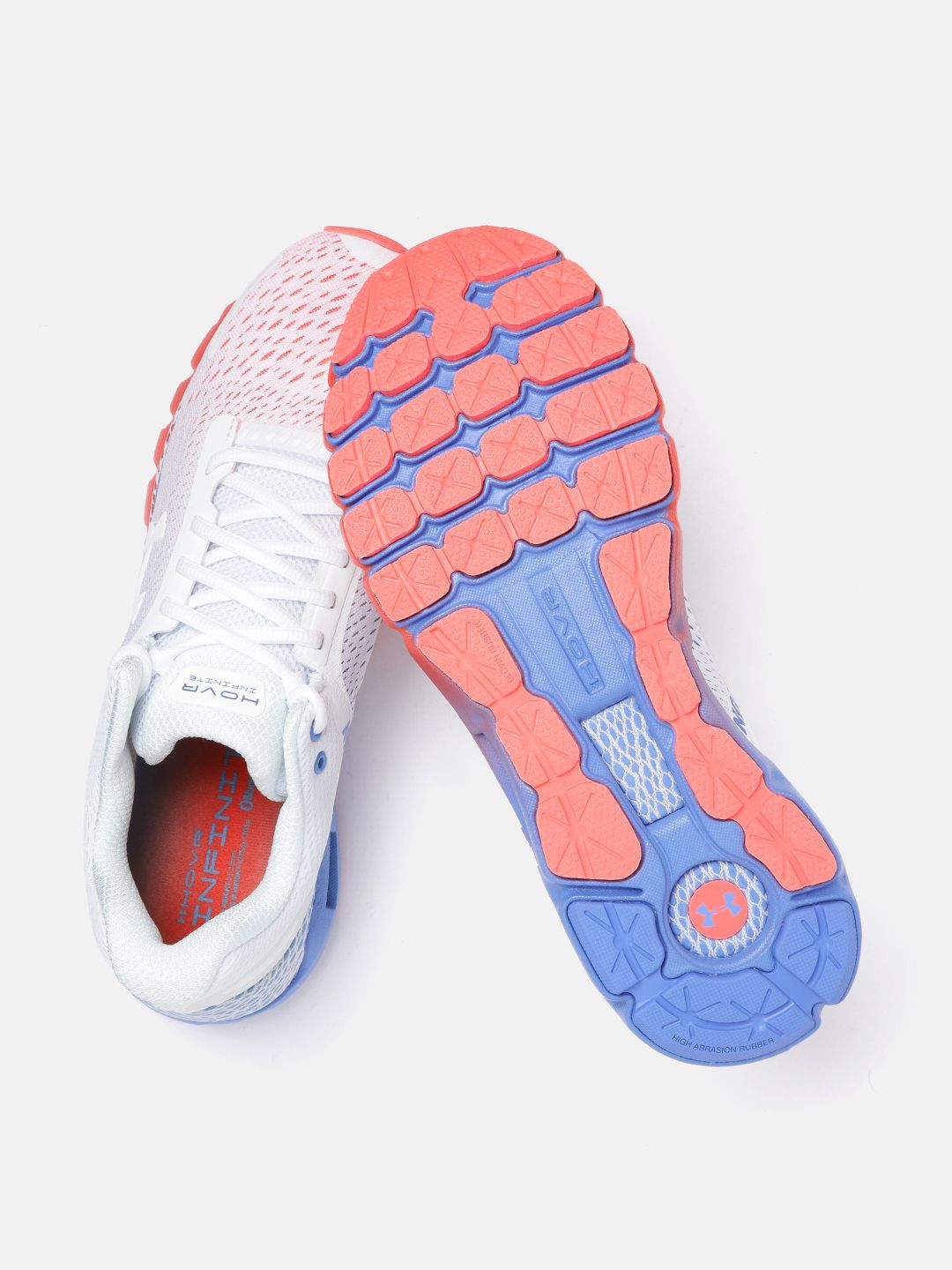 Buy UNDER ARMOUR Men White & Orange Woven Design HOVR Infinite 2