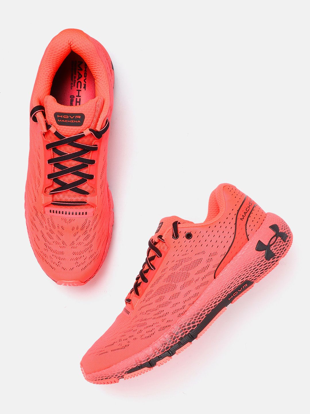 Buy UNDER ARMOUR Men Coral Orange Woven Design Bluetooth HOVR