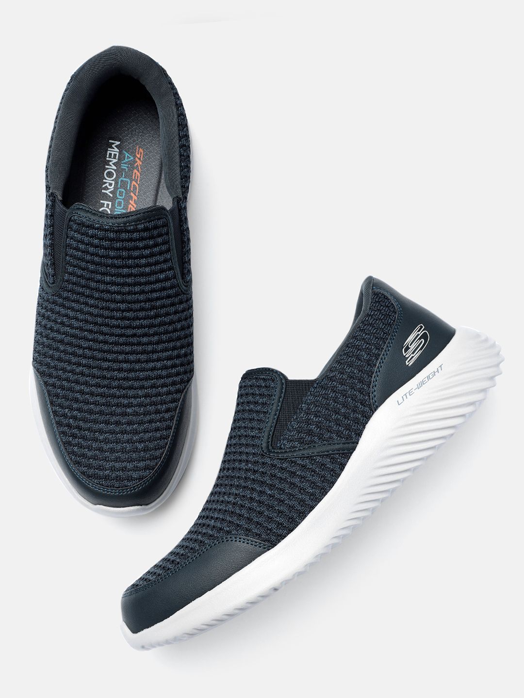 yuki　0710 Buy Skechers Men Navy Blue BOUNDER-VERTVILLE Slip-On Sneakers