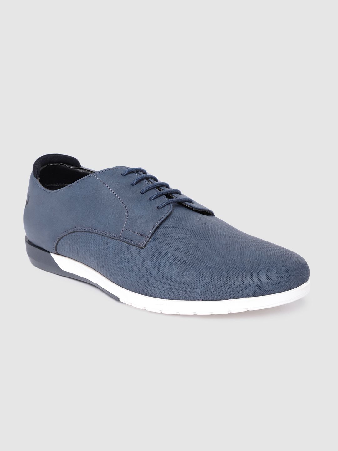 Allen Solly Men Navy Blue Perforated Derbys