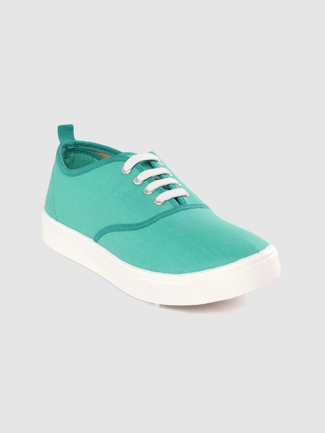DressBerry Women Sea Green Solid Sneakers Price in India