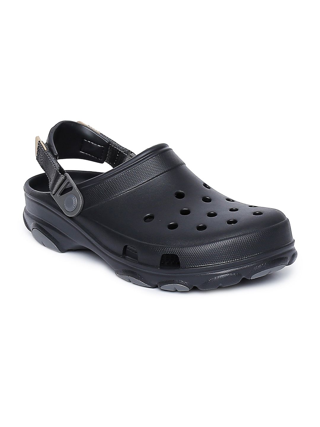 Crocs Classic  Unisex Black Self Design Clogs