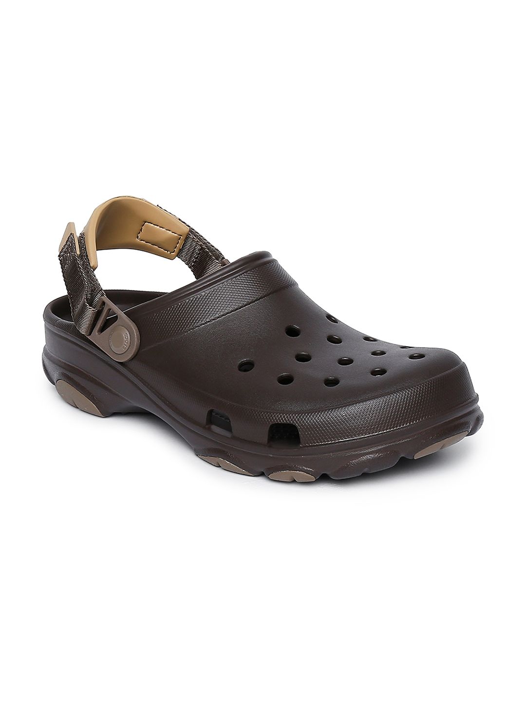 Crocs Classic  Unisex Brown Self Design Clogs Price in India