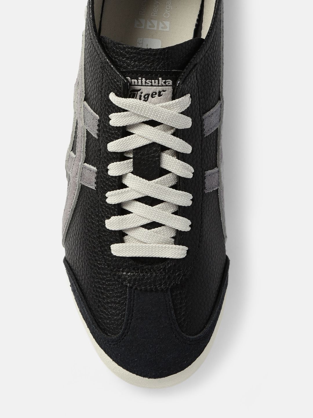 Buy Onitsuka Tiger Unisex Black Leather Sneakers Mexico 66