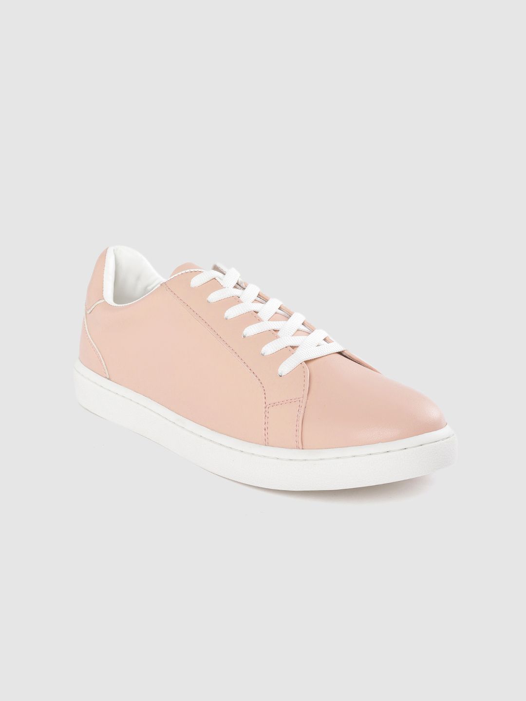 Allen Solly Women Peach-Coloured Solid Sneakers Price in India